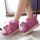 Winter Unisex Cotton Slippers Thick-soled Non-slip Household Couple Slippers Warm Thick Plush Slippers Cartoon Cute Cotton Slippers