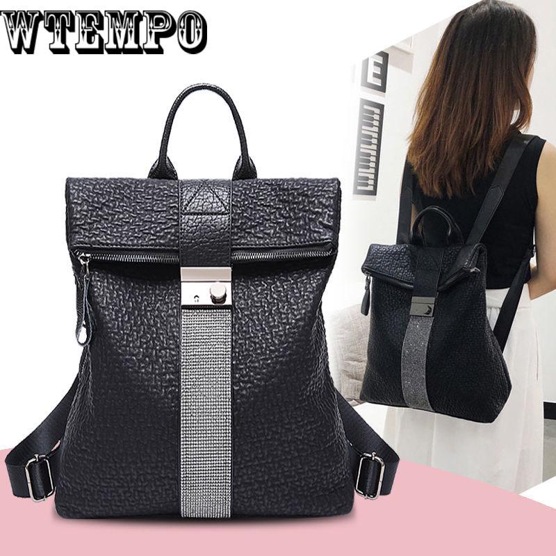 Retro Fashion Ladies Backpack Leather High Quality School Bag Shoulder Bag for Youth Bags