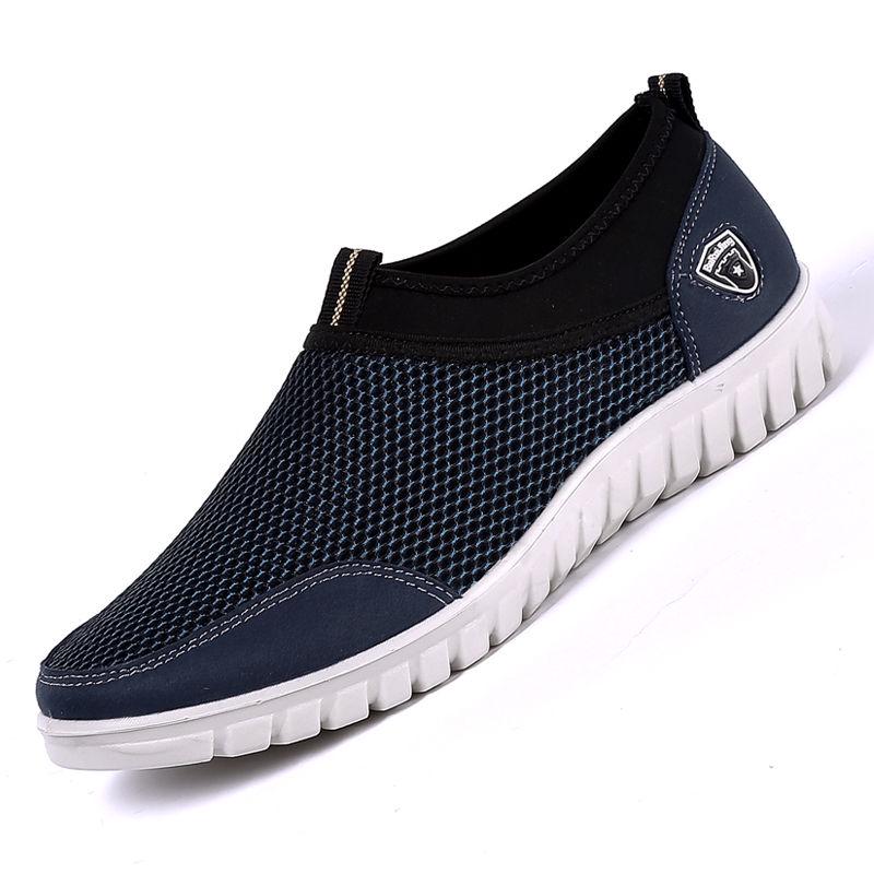 Summer Mesh Shoe Sneakers for Men Shoes Breathable Men's Casual Shoes Slip-On Male Shoes Loafers Casual Walking 38-48