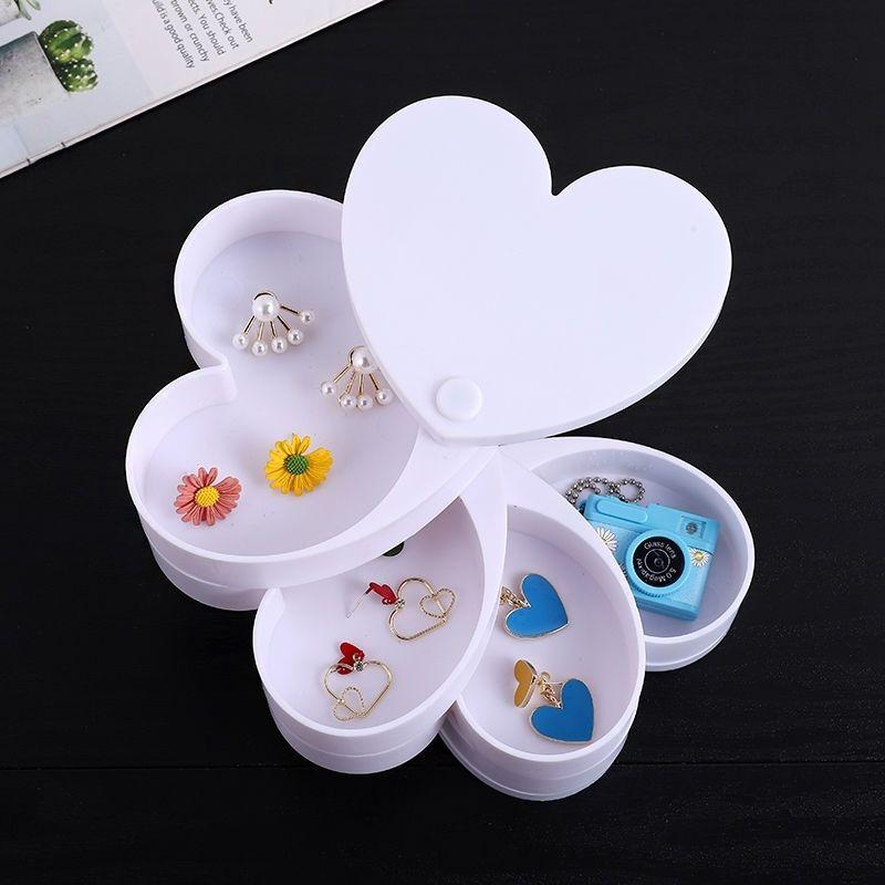 Rotating Jewelry Storage Box Multifunctional Necklace Earrings Earrings Japanese Multi-layer Storage Box