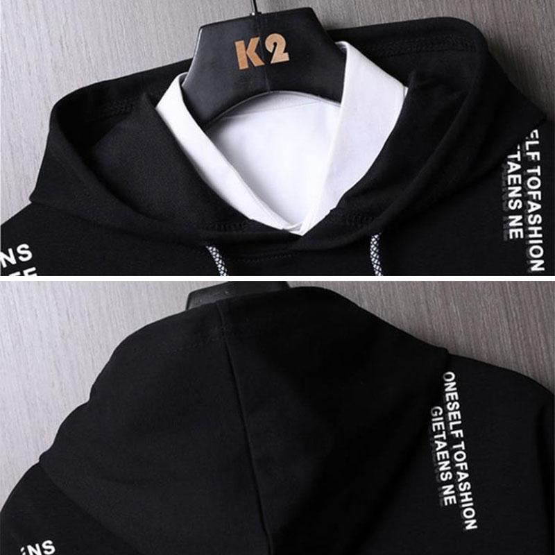 Men Pullover Suit Spring Hooded Pullover and Casual Pant School Trend Sweater Suit  Sports Suit