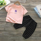 Baby Boy Summer Suit Casual Cotton Boy Pajamas Children Sportswear Suit Cute Boneless T-shirt Top Shorts Suit 1-8 Years Old