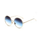 WTEMPO Gear Round Retro Metal Sunglasses Women Exquisite Pop Glasses