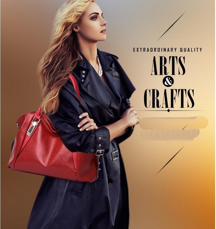 Women Handbag Female PU Leather Bags Ladies Portable Shoulder Totes Office Ladies Hobo