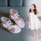 Summer Girls' Shoes Children's Fashion Leather Sandals  Children's Soft-soled Bow Princess Shoes  Student Beach Shoes