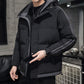 Cotton Men's Winter Jacket Korean Style Trend Thickening Tooling Youth Hooded Cotton Jacket