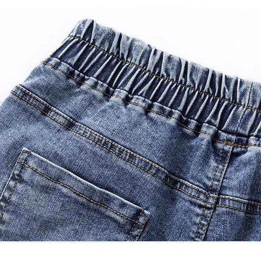 Denim Shorts Women's Summer Elastic Waist Loose Wide Leg Pants Fashion Casual All-match Shorts