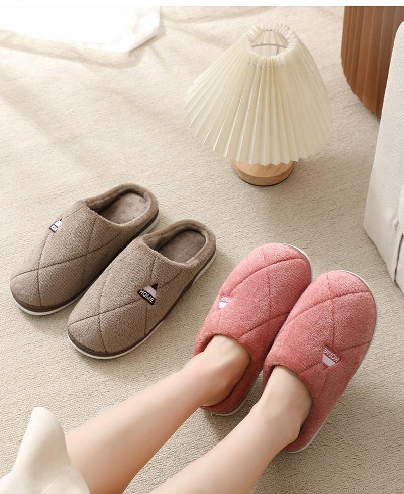 Winter Home Slippers Unisex Cartoon Cat Shoes Non-slip Soft Winter Warm House Slippers Indoor Bedroom Couples Floor Shoes