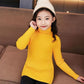 High-neck Knitted Sweater Boys Girls Autumn Winter New Without Velvet Plus Thickening Small Medium Large Children's Bottoming