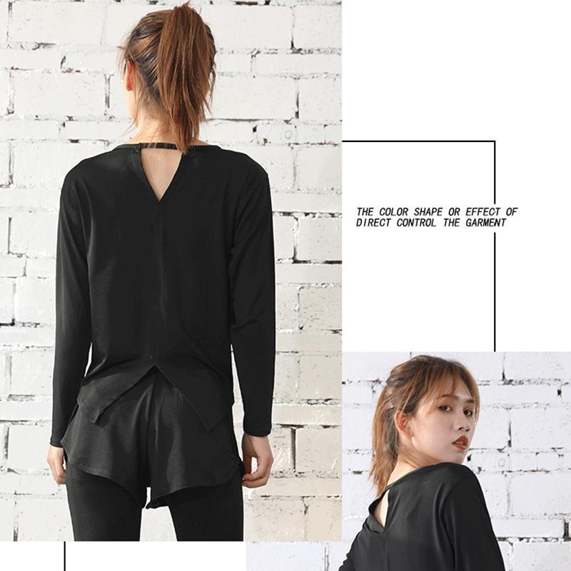 Women's 2PCS Garment Suit Professional Gym Sports Fitness Suit Quick Dryer Loose Slim Fit Large Size Suit Split Top Slim Pants Running Sets