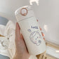 350/480ml Cartoons Stainless Steel Vacuum Flask Coffee Tea Milk Travel Straw Cup Cute Bear Water Bottle Insulated Thermos