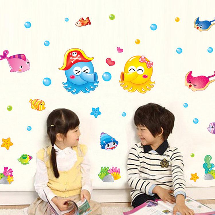[Underwater World] Wall Sticker Third Generation Removable Wall Sticker PVC Transparent Film