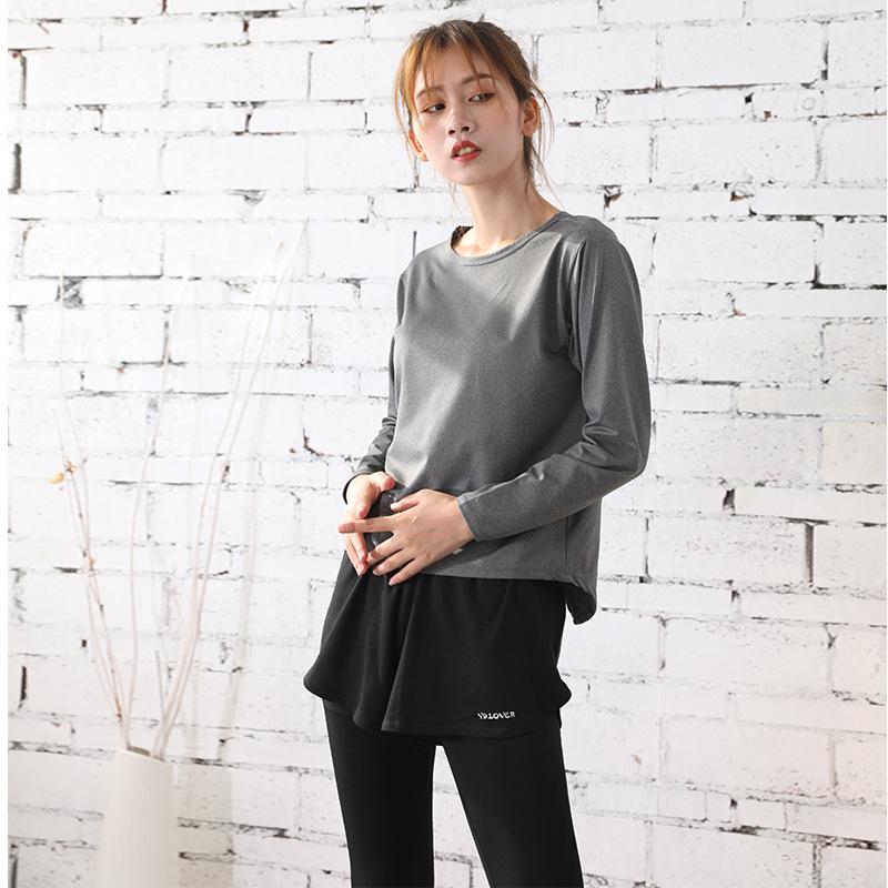 Women's 2PCS Garment Suit Professional Gym Sports Fitness Suit Quick Dryer Loose Slim Fit Large Size Suit Split Top Slim Pants Running Sets