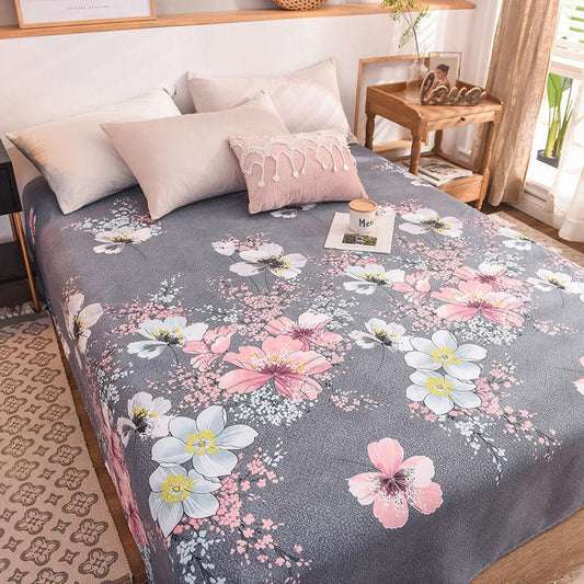 Thickened Household Brushed Bed Sheet Skin-friendly Bed Sheet Double Single Large Pattern