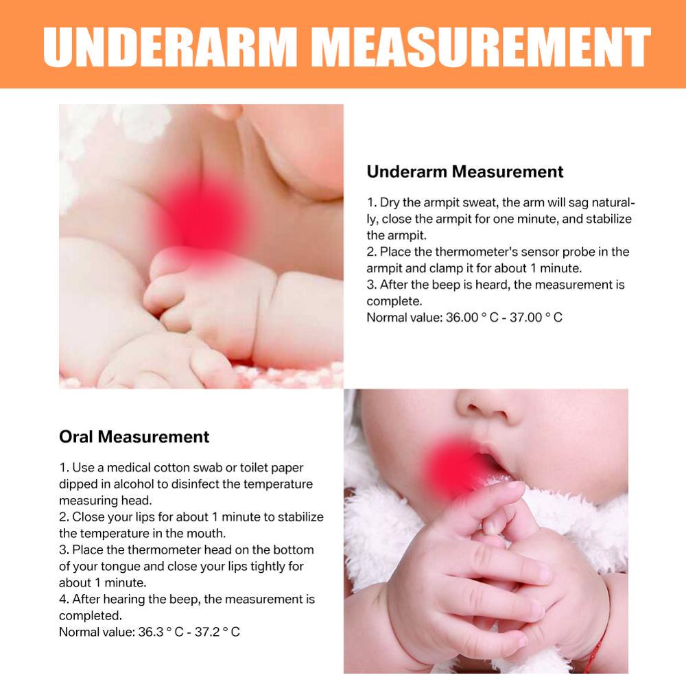 Digital Medical Thermometer Accurate Fast Readings-Oral and Rectal Thermometer for Baby Adult