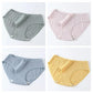 4-packs Japanese Style Girl Pure Cotton Modal Panties Simple Middle and Low Waist Students' Seamless Antibacterial Underpants Women's Solid Panties