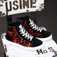 Spring Men High Top Shoes Men's Shoes Student Canvas Shoes Men's Casual Shoes Youth Sneakers Men's Casual Shoes