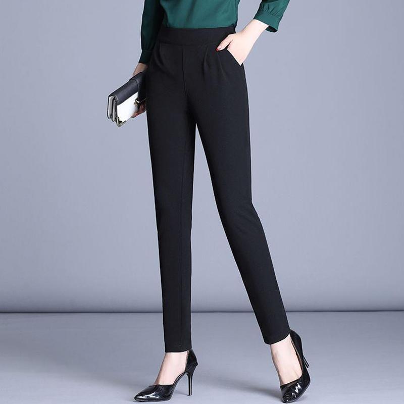 Good Quality Spring and Summer Casual Pants Women's Plus Size Genuine Women's Nine-point High-waisted Trousers Harem Pants