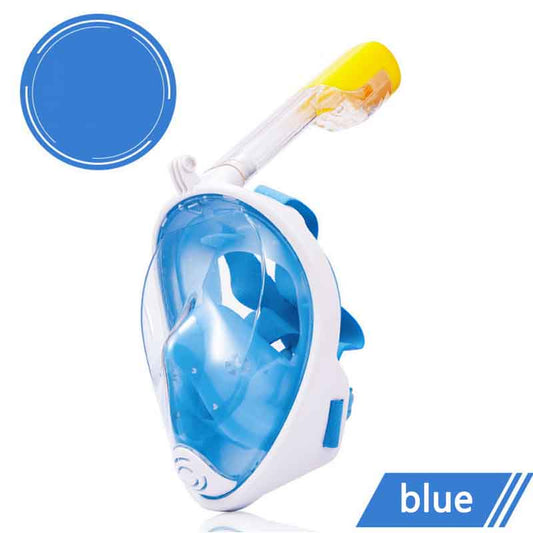 Full Face Scuba Snorkeling Mask Adults Kids Anti-fog Snorkeling Mask Underwater Diving Mask Swimming