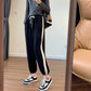 Plus Fleece Autumn and Winter Vibe Wind Pants Women High Waist Corset Casual Sports Pants Women Loose Tide