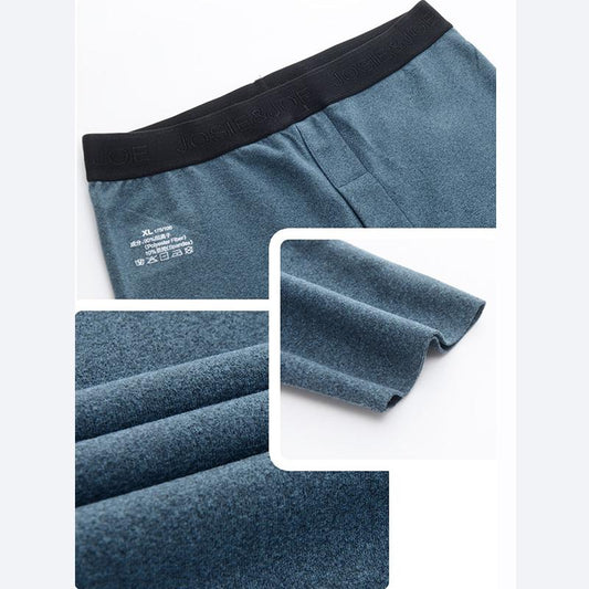 Men Winter Thermal Pants Male Autumn Tight Pants Thicken Windproof Comfortable Soft Lining High Elasticity Slim Wearable Versatile Sweatpants Seamless