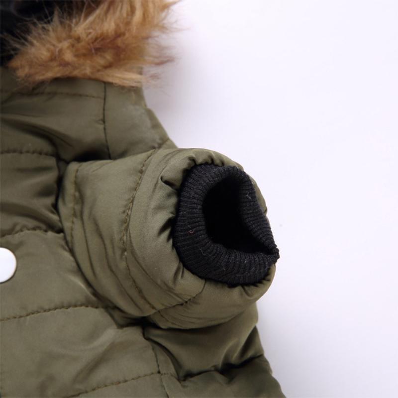 Winter Pet Dog Coats Jackets Hoodie Warm Clothes Fur Collar Small Dog Coats for Chihuahua French Bulldog Puppy Clothing Waterproof