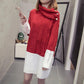 Mid-length Autumn and Winter Sweater Striped Pattern Casual Pullover Top Loose Casual Women's Jacket