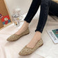 Casual Lazy Beanie Shoes Women's All-match Breathable Flying Woven Flat-bottomed Mother's Shoes Single Shoes