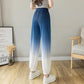 High-grade Ice Silk Pants Summer Loose Large Size Covering Meat Elastic Nine-point Beam Feet Ice Silk Sunscreen Sweatpants