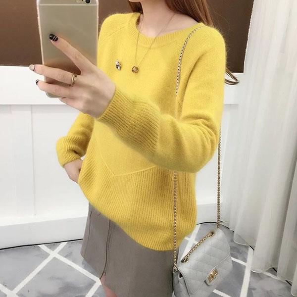Fall Loose Student Sweater Outer Wear Autumn and Winter Round Neck Knitted Bottoming Shirt