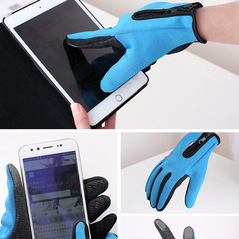 Unisex Touch Screen Four Seasons Warmth Bicycle Skiing Outdoor Camping Hiking Mountaineering Motorcycle Gloves Sports Full Finger