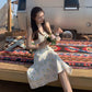 Women's Summer French Elegant Little Fresh Fairy Gentle Long Print Suspender Dress