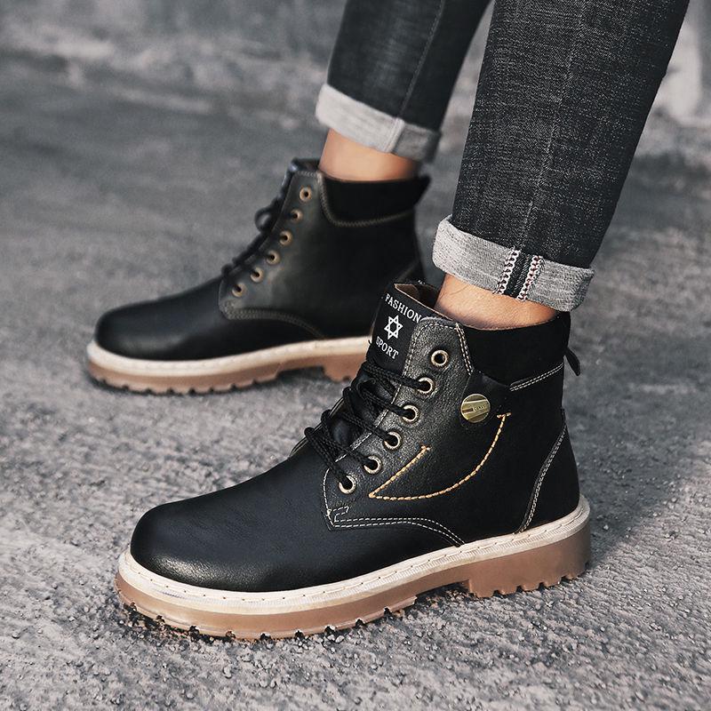 Men's High-top Shoes Short Boots Tooling Military Boots Comfortable Outdoor Martin Boots Men Winter