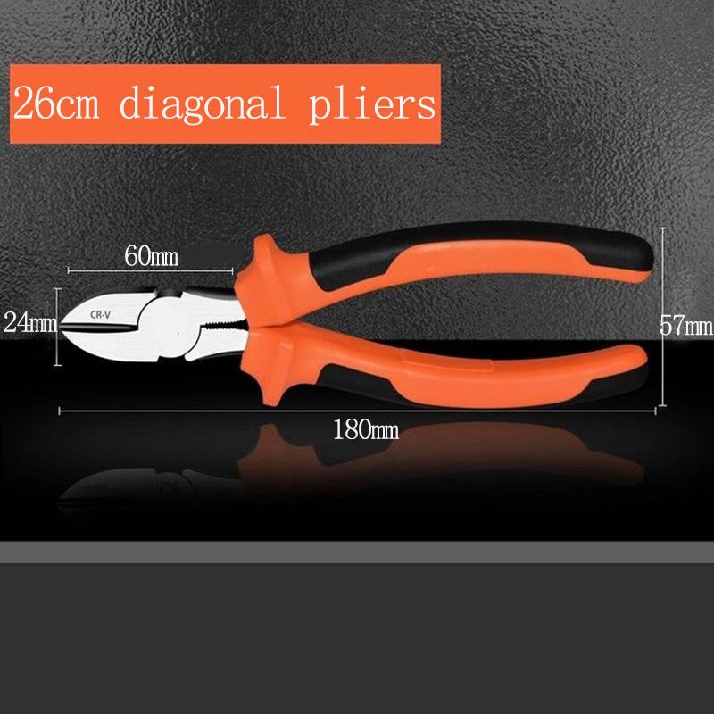 20/26cm Vise Needle Nose Pliers Diagonal Cutting Pliers Electrician Wire Stripper Cutting Wire Pliers Multifunctional  Pliers