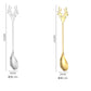 1PC&2PC Coffee Spoon Elk Spoon Coffee Stirring Spoon Cute Dessert Stainless Steel Milk Tea Spoon Household Kitchen Coffee Accessories