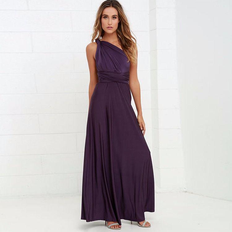 Sexy Women Bandage Long Party Multiway Swing Dress Convertible Infinity Robe Bridesmaids Boho Dress
