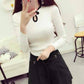 Winter China Style Traditional Buckle Bottom Sweater Retro Slim Knit Shirt Pullover Bodycon