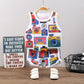 Children's Two-piece Boy Summer Vest Suit Sportswear Ice Silk Sleeveless Shorts Quick-drying Clothes Mesh Thin