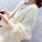 Sweet Mid-length Non-shedding Sweater Thicken Fashion Jacket Tassel Knit Cardigan Fairy Trend