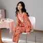 Women Cotton Pajamas Set Cartoon Cute Female Pyjamas Suit Long Sleeve Sleepwear Tops and Pants Sets Home Wear Casual Loose Pullover Nightwear