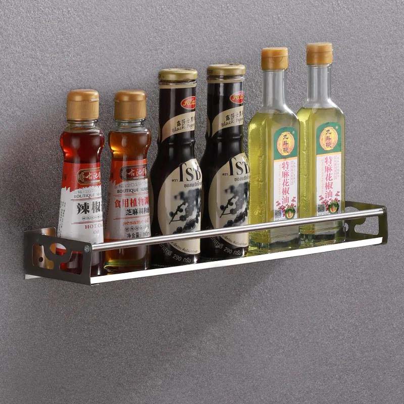 Kitchen Seasoning Rack Stainless Steel Seasoning Wall Hanging Condiment Storage Hanging Rack