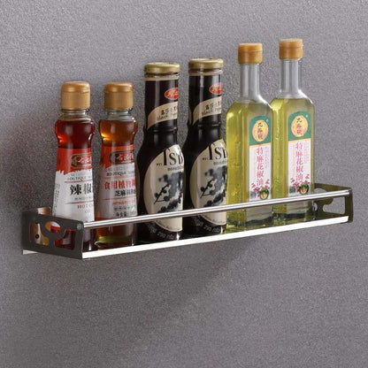 Kitchen Seasoning Rack Stainless Steel Seasoning Wall Hanging Condiment Storage Hanging Rack