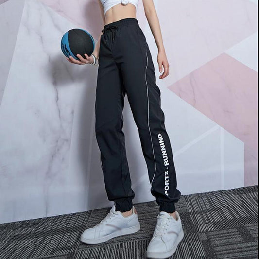 Fitness Pants Women's Spring and Summer Outer Wear Running Sports Pants Elastic Loose High Waist Casual Leggings Yoga Trousers Women