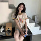 Women's Sweet Round Neck Printed T-Shirt Short Sleeve Summer Loose Top