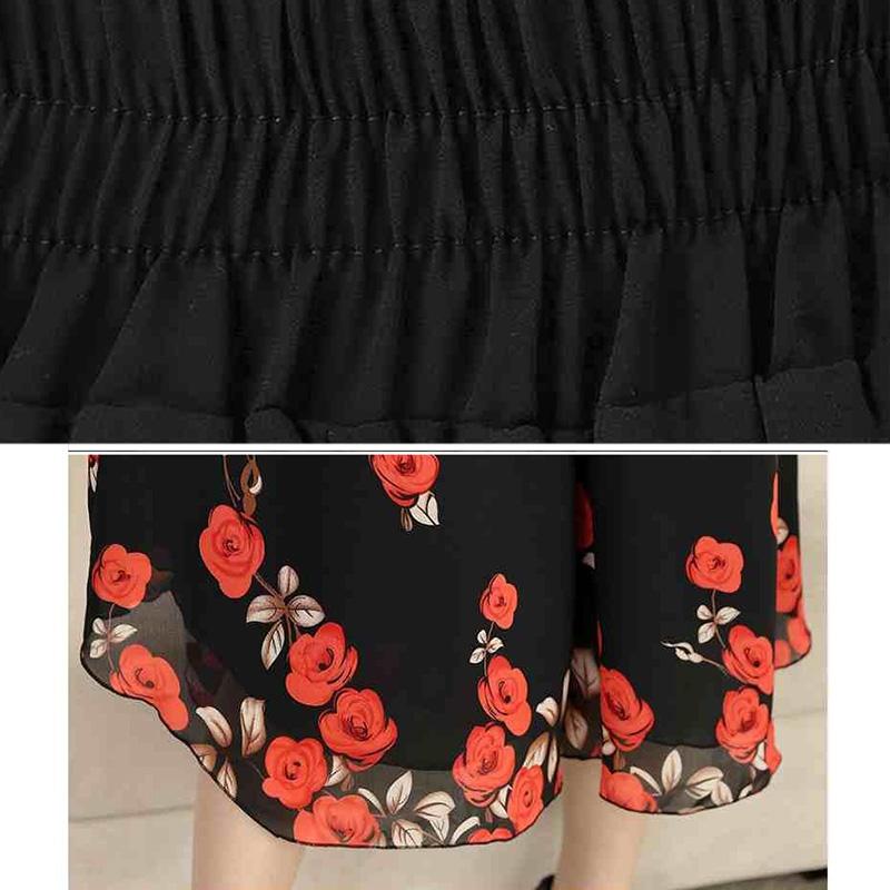 WTEMPO Women's Plus Size 2pcs Chiffon Shirt Pants Suit  Spring and Summer Bat Sleeve Loose Casual Two-piece Set