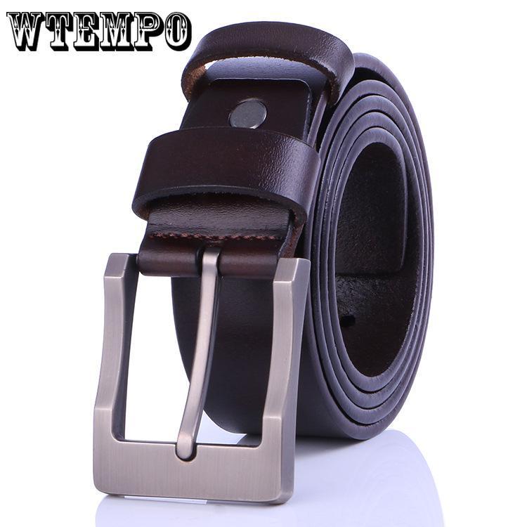 Men Belt Luxury Genuine Leather Belts for Men Buckle