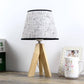 Modern Bedroom Wooden Small Table Lamp European Warm Creative Cloth Lampshade Led Bedside Lamp