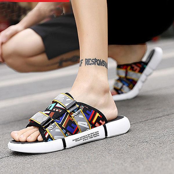 Summer Slippers Men's Trend Fashion Flip-flops Outer Wear Drag Non-slip Casual Sandals and Slippers Sandals
