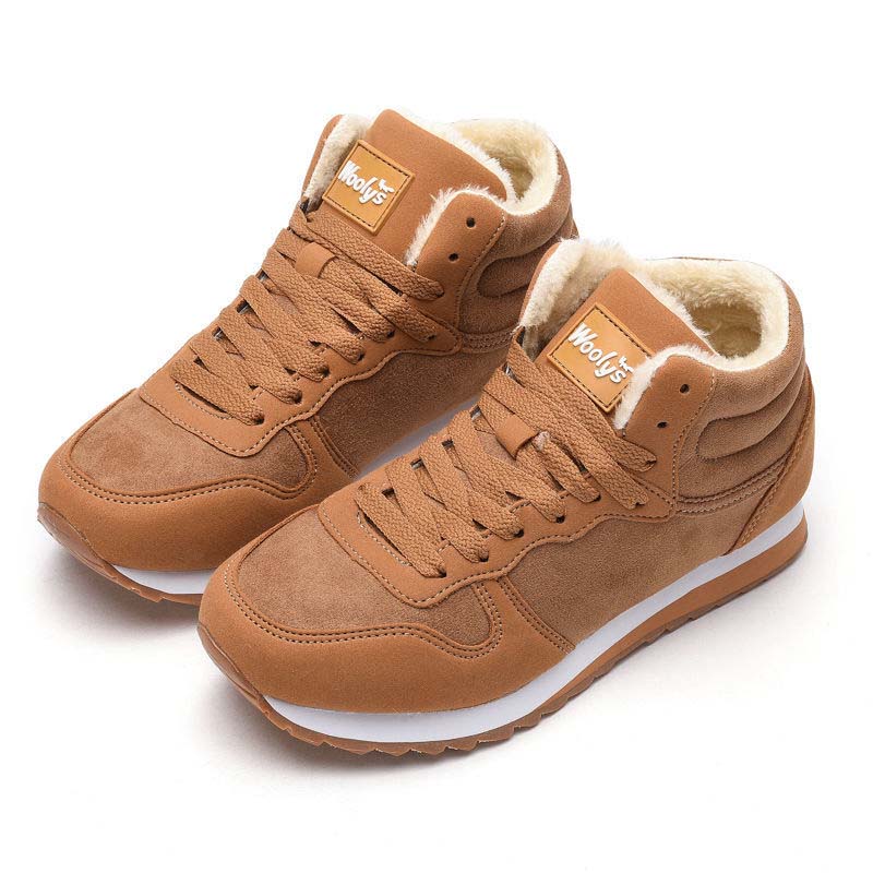Winter Men's Casual Warm Suede Outdoor Sneakers Lace Up Comfortable Waterproof Anti-Cold Snow Bootss