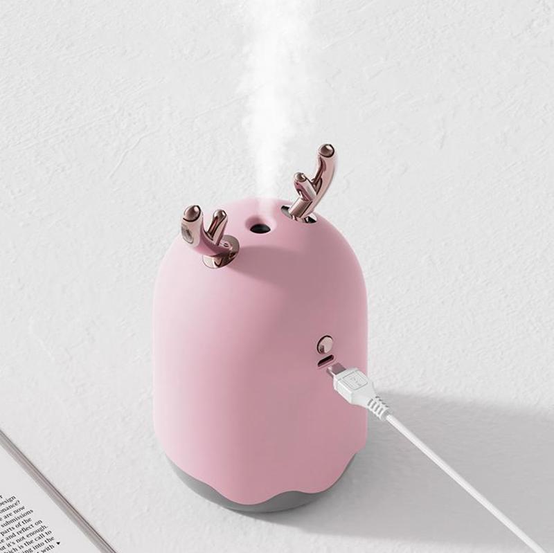 360ml Cute Mouse Indoor Air Humidifier USB Electric Sprayer Mute Aroma Diffuser Portable Air Purifier